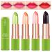 4 pieces of magical temperature color change aloe vera lipstick dulele waterproof long -lived lip balm care lipstick cosmetics make -up (fff)