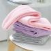 3pcs Hair Towel Wrap Set - Button Drying Towel Hat for Women with Long Hair (Pink Purple Gray) - Buy Online on SooperMarket.com
