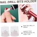 FRCOLOR 12 Pcs Grinding Head Storage Box Drill Acrylic Cover Case Nail Storage Organizer Nail Bit Storage Case Nail Bit Holder Manicure Nail Tool Plastic With Cover - Buy Online on SooperMarket.com