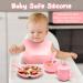 Shop Mumez 14-Part Children's Suction Plate Set - BPA-Free Silicone Baby Plates Bowls Cups & Bibs - Pink & Peach - International Shipping Available - Buy Online on SooperMarket.com