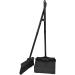 Duo-Pan Plastic Lobby Pan and Duo-Sweep Broom Combo | 36 Overall Length x 11-51/64 Width | Black - Buy Online on SooperMarket.com