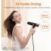 Faszin Lightweight Hair Dryer with High Speed Motor | Fast Drying Ionic Hairdryer for Women & Men | Low Noise, 3 Magnetic Nozzles | Black 29.50 24.50 8.80 cm - Buy Online on SooperMarket.com