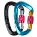 Tompig carabiner climbing carabiner 25kn Heavy duty carabiner clips with screw grille for high loads with screw lock for climbing abseiling hammocks dog lines