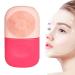 Teksome Ice Cube Face Roller - Silicone Ice Mold for Face Beauty - Food Safe Face Ice Mold for De-Puff Eye Bags Wash Face Ice Compress Pink Rose