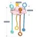 Calakono Spinner Sensor Toy for Toddlers | Safe Montessori Pull String Activity Toys for Travel | Child-Friendly Sliding and Dragging Toys in Pink - Buy Online on SooperMarket.com