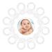 Vicloon 12 Pcs Silicone Baby Dummy Adapter Baby Dummy Pacifier Holder Clip Adapter Baby Pacifier Ring Holder Clip Adapter for Baby Boys Girls-Transparent 12Pcs-White