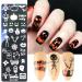 6Pcs Halloween Nail Stamp Plates Set with Various Patterns Spider Webs Pumpkins Bats Skulls DIY Print Manicure Salon Design Perfect Halloween Nail Decoration for Professional DIY Salon - Buy Online on SooperMarket.com