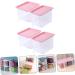 LABRIMP Food Containers 4pcs Box Refrigerator Crisper Refrigerator Containers Vegetable Container Food Household re-usable - Buy Online on SooperMarket.com