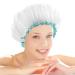 Mikimini shower hood 2-pack for girls and women waterproof resistant washable sweet and soft white (XL/ 2-pack) XL (2-pack) white