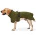 Heywean dog jacket waterproof dog coat reflective jacket for cold weather with soft fleece lining warm coat for dog indoor & outdoor camping hiking l (pack with 1) army