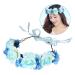 Artificial Hair Bands Simulation Rose Headband Hairstlye Accessories for Party Wedding Engagement Celebration (Blue) Blue 1 piece (1 pack)