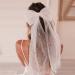 Bridal Hair Bow Veil with Pearl Barrette - Wedding & Bachelorette Party Decorations - Buy Online on SooperMarket.com