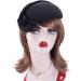 Lawliet Black Teardrop Women's Felt Fascinator Tam Beret Casque Cocktail Hat - Buy Online on SooperMarket.com