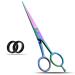 Glamified Glam Rainbow 6" Hairdressing Scissor for Professional Hairdressers Barbers Stainless Steel Hair Cutting Shears - for Salon Barbers Men Women Children and Adults