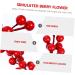 HOMSFOU 25 Pcs Artificial Berry Cuttings Christmas Holly Berry Red Berries Decoration Artificial Red Berry Stems Branches Christmas Berry Branches Red Cherry Foam Flower Arrangements Red 50X5.5CM - Buy Online on SooperMarket.com