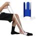 Antdvao Sock Aid Kit- Easy to Put on Take Off Socks Support Stocking Aid Light and Easy to Wear Shoe Horn with Hooks Suitable for Independent Living Aids Help Put on Shoes/Socks/Shirts (Blue)