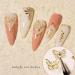 8 Sheets Gold Butterfly Nail Art Stickers | 3D Luxury Decals for Designer Nails - Women's DIY Nail Decoration Supplies - Buy Online on SooperMarket.com