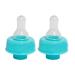 Refresh-A-Baby Universal Bottle Top Adapter Fits Formula Juice & Water Bottles (2-Pack) (Baby Blue)