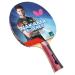 Butterfly Nakama S-5 Table Tennis Racket  ITTF Approved Butterfly Ping Pong Paddle  Carbon Ping Pong Paddle  Table Tennis Rubber and Thick Sponge Layer Ping Pong Racket  2 Ping Pong Balls Included
