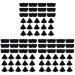 FRCOLOR 600 Pcs Disposable Blackhead Clear Mask Nasal Membrane Paper Pore Minimizing Strips Blackheads Removal Masks Nose Cleansing Masks Pore Nose Strips Tearable Plant Fibres Charcoal Blackx3pcs 9.8x4.5cmx3pcs