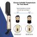 Beard Straightener for Men - Heated Ionic Comb & Styling Brush | Gold Color Gift for Him - Buy Online on SooperMarket.com