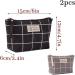 Shop Multifunctional Canvas Makeup Bag Set - 2 Portable Cosmetic Bags for Travel Office & School - Black/Gray Checkered - Buy Online on SooperMarket.com