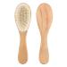 Soft Natural Goat Baby Hair Brush and Infant Head Massage Comb with Wooden Handle - Buy Online on SooperMarket.com