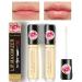 Lip Balm Plumping Lip Gloss Clear Lip Oil Waterproof Liquid Lip Plumper Strong Moisturize Lipstick Long Lasting Nutritious Lip Plumper Makeup Set (Peach -1PC)