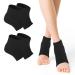 Wllhyf 2 pair of ventilated moisturizing gel socks soft moisture-giving socks toesless spa socks for foot care treatment open toes socks for dry hard cracked black