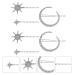 KALLORY Womens Stars and Moon Rhinestone Hair Clips - 6pcs Wedding Accessories - Buy Online on SooperMarket.com