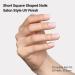 AILLSA Press On Nails Short - Glue On Fake Nails 37-Piece Set - Jade White - Buy Online on SooperMarket.com