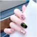 2set Detachable Long Coffin False Nails with Designs Press on Nails Wearable Fake Nail Decor Full Cover Art Tips - Buy Online on SooperMarket.com