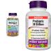 Webber Naturals Omega-3 900 mg Triple Strength & Probiotic 30 Billion Active Cells 8 Probiotic Strains 30 Capsules For Digestive Health Vegetarian 80 Omega + 30 Capsules