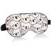 Haskirky Light Blocking Eye Mask Breathable and Adjustable Adult Men and Women Travel on Business Trips Yoga Meditation Light Smooth Comfortable Eye Mask Office Deep Sleep Goodies Cartoon White and