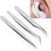 Premium Eyelash Extension Tweezers Set - 3-Part Silver Dolphin Tool for Perfect Fans - Buy Online on SooperMarket.com