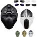 iMeshbean Full Face Protective Mask Tactical Airsoft Helmet with Visor Goggles for Hunting Paintball Military Cosplay Movie Prop Black