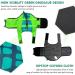 Durable Adjustable Dog Life Jacket | Ripstop Pet Safety Vest with Rescue Handle | Enhanced Buoyancy for Anxiety-Free Swimming | Small Medium Large Dogs | Green Dinosaur Design - Buy Online on SooperMarket.com
