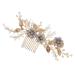 Mikinona Bead Hair Comb Bridal Hair Accessories Bridal Hair Side Comb Delicate Hair Comb Female Head Decor Hair Accessory Hair Decor for Wedding Exquisite Hair Comb Bridal Hair Decor