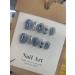 Cute Fake Nail Metal Short Style Halo Dyed Ice Transparent Finished Nail Beauty Handmade Wearable Nail Detachable (Color : A Size : M) 1 count (Pack of 1) A - Buy Online on SooperMarket.com