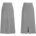 Sanahy Women's Ribbed Knit Midi Skirt - Stretchy High Waist Pencil Skirt in Gray XXL - Buy Online on SooperMarket.com