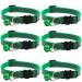 Hepplly 6-Pack Cat Collars Quick Release Reflective Kitten Collar with Bell (Dark Green)