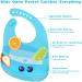 Vicloon Silicone Baby Bib 2PCS - Adjustable Waterproof Feeding Bibs with Food Catcher Pocket - Soft & Easy to Clean for Infant Toddler - Cat & Whale Blue - Buy Online on SooperMarket.com