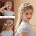 TONAUP Bridal Headband Pearl Flower Headbands for Girl White Eucharist Headpiece Head Vines for Weddings Parties Special Occasions - Buy Online on SooperMarket.com