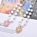 Rayminsino Pet Necklace - Rose Gold Heart & Cat Pearls Jewelry for Small Dogs & Cats | Shiny Gemstone Wedding Collars - Buy Online on SooperMarket.com
