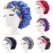 Tossper Women Satin Night Cap - Wide Elastic Hair Cover & Bonnet for Curly Hair - Black - Buy Online on SooperMarket.com