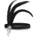 WLLHYF Feather Headwear Feather Headband Flapper Headpiece Head Wear Fashion Soft and Comfortable Hair Bows Hair 1920s Accessories for Kids Girls Party Decoration (Silver Tassel Black Feather) - Buy Online on SooperMarket.com