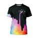 Casual Big Summer Teen Print Blouse Clothes T-Shirt Kids Boys 3D Tops Girls Girls Tops Kids Inner Top Black 9-10 Years