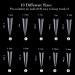Noverlife 1200PCS C Curved Long Stiletto French False Nail Tips | 10 Sizes Half Cover Acrylic Claw Nails | Nail Art Fingernail Tips for Salon DIY | Clear & Natural - Buy Online on SooperMarket.com