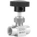 Water/Gas/Oil Flowing Regulation Stainless Steel BSPP Female Thread Straight Needle Valve for Water Gas Oil Transmission(Black Handle 1/4in) - Buy Online on SooperMarket.com