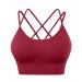 Sports Bras for Women Padded Straps Crop Top Bras for Yoga Workout Fitness Padded Bras Red S